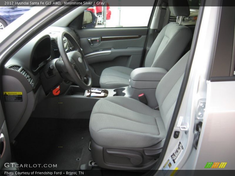 Moonstone Silver / Gray 2012 Hyundai Santa Fe GLS AWD