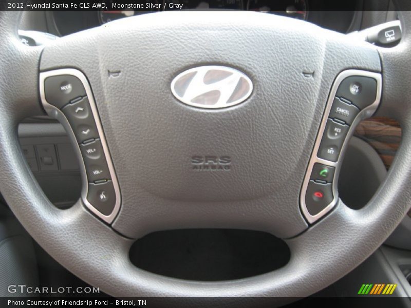 Moonstone Silver / Gray 2012 Hyundai Santa Fe GLS AWD