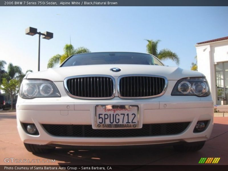 Alpine White / Black/Natural Brown 2006 BMW 7 Series 750i Sedan