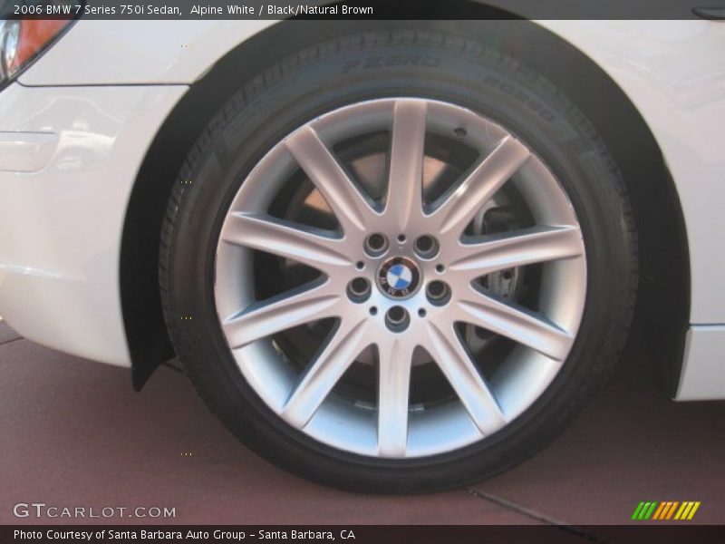 Alpine White / Black/Natural Brown 2006 BMW 7 Series 750i Sedan