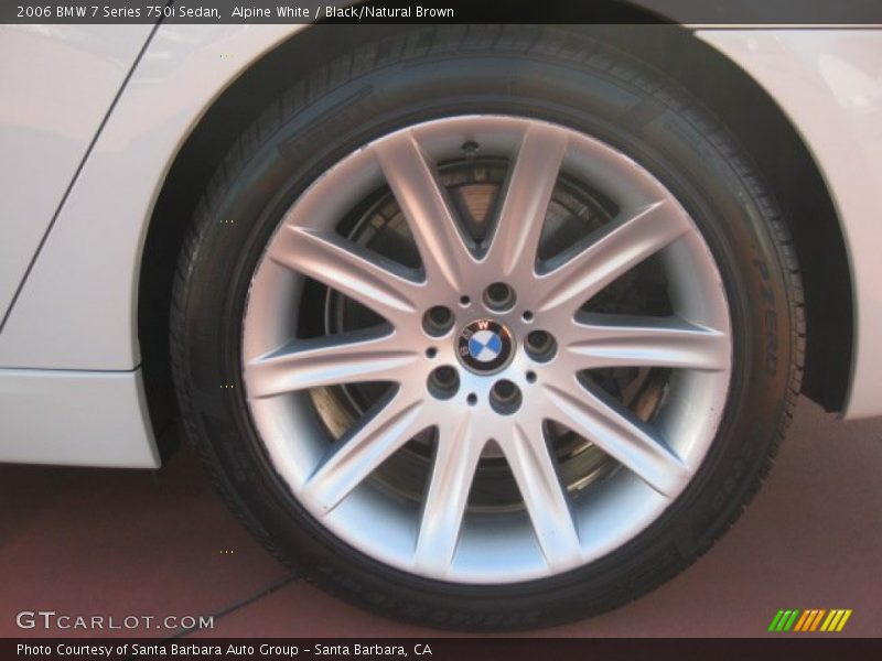 Alpine White / Black/Natural Brown 2006 BMW 7 Series 750i Sedan
