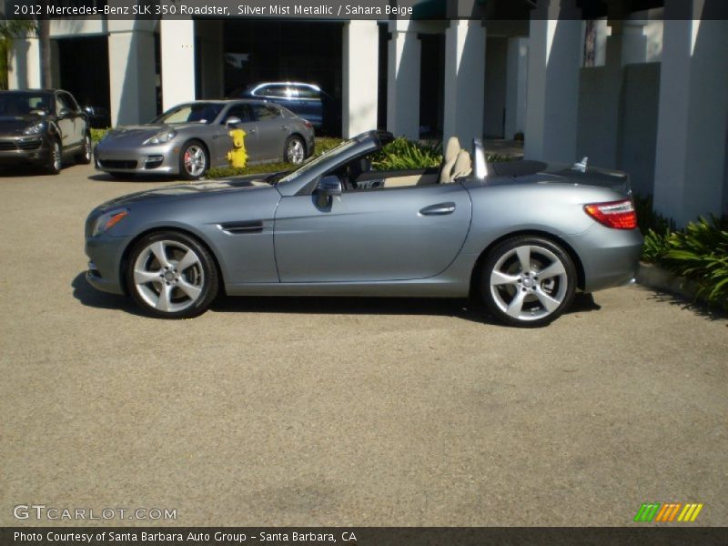 Silver Mist Metallic / Sahara Beige 2012 Mercedes-Benz SLK 350 Roadster