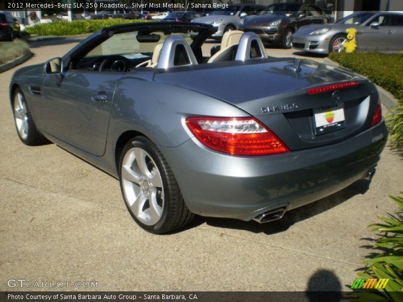 Silver Mist Metallic / Sahara Beige 2012 Mercedes-Benz SLK 350 Roadster