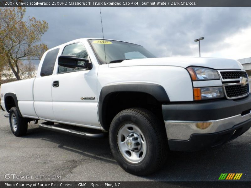 Summit White / Dark Charcoal 2007 Chevrolet Silverado 2500HD Classic Work Truck Extended Cab 4x4