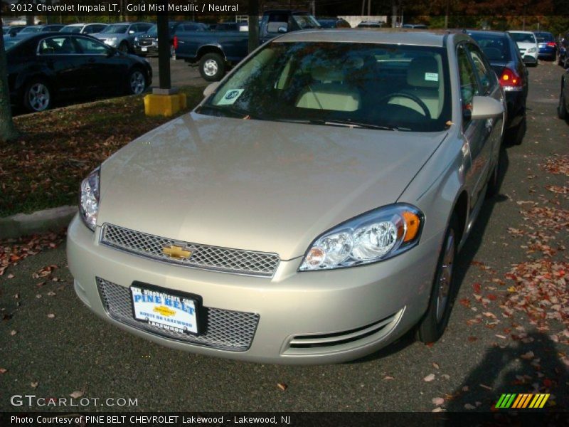 Gold Mist Metallic / Neutral 2012 Chevrolet Impala LT