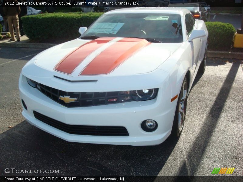 Summit White / Inferno Orange/Black 2012 Chevrolet Camaro SS/RS Coupe
