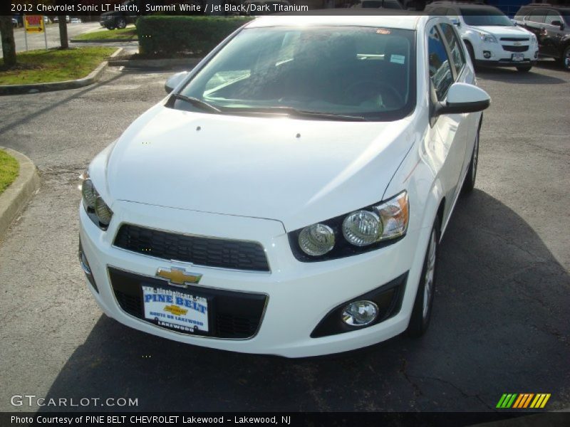 Summit White / Jet Black/Dark Titanium 2012 Chevrolet Sonic LT Hatch