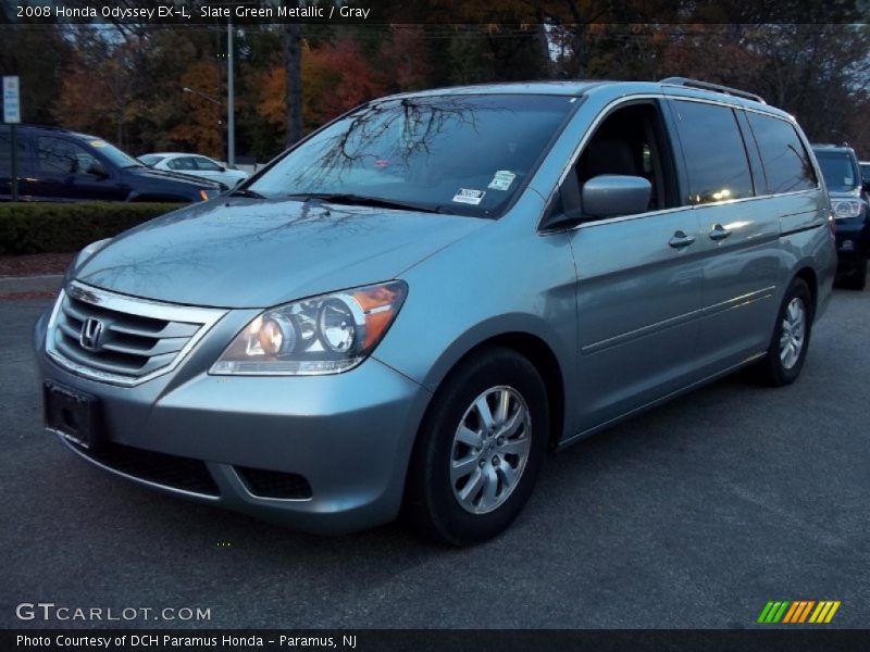 Slate Green Metallic / Gray 2008 Honda Odyssey EX-L