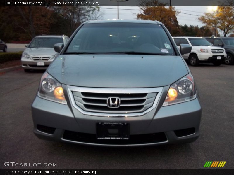 Slate Green Metallic / Gray 2008 Honda Odyssey EX-L