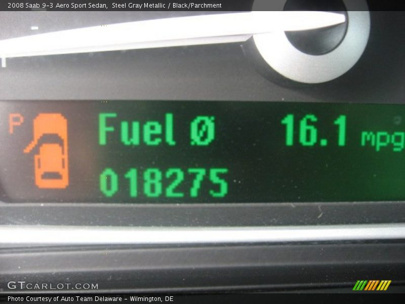 Steel Gray Metallic / Black/Parchment 2008 Saab 9-3 Aero Sport Sedan