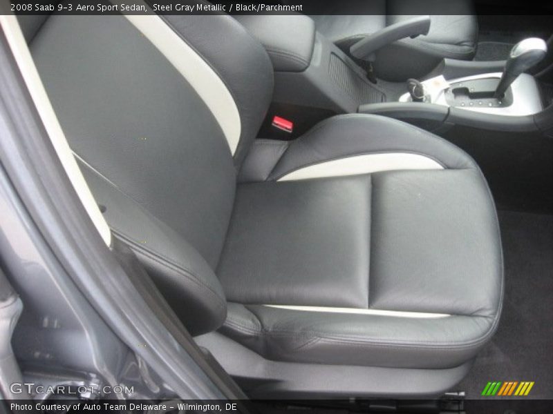 Steel Gray Metallic / Black/Parchment 2008 Saab 9-3 Aero Sport Sedan