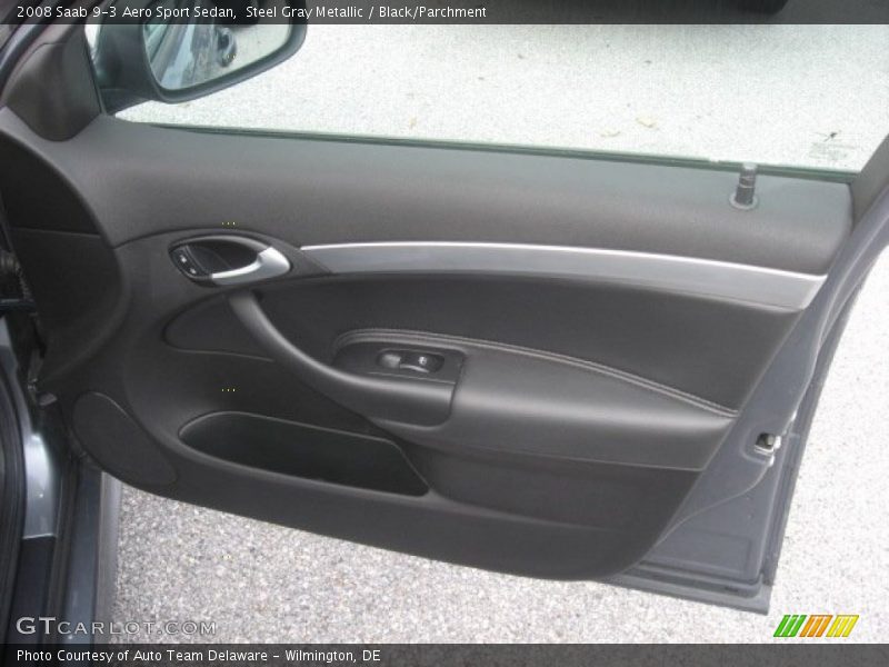 Steel Gray Metallic / Black/Parchment 2008 Saab 9-3 Aero Sport Sedan