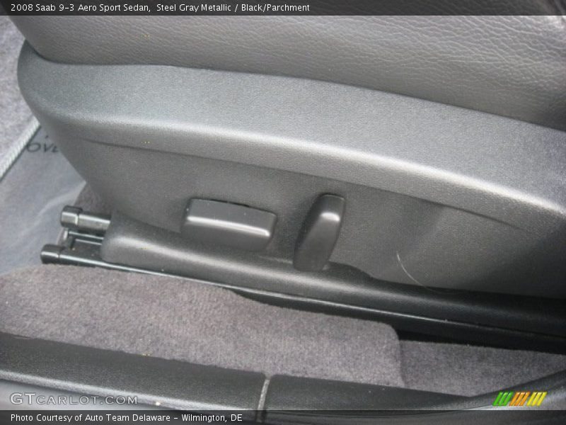 Steel Gray Metallic / Black/Parchment 2008 Saab 9-3 Aero Sport Sedan