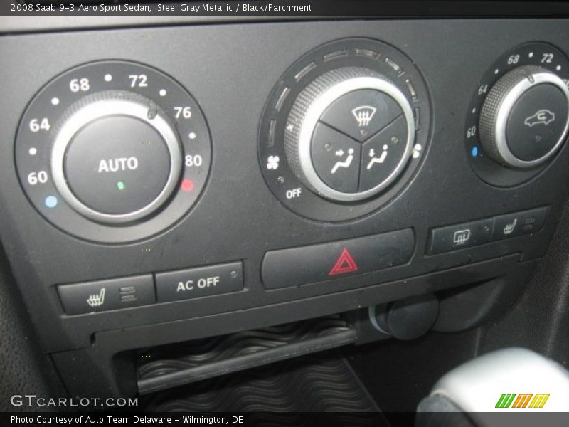 Steel Gray Metallic / Black/Parchment 2008 Saab 9-3 Aero Sport Sedan