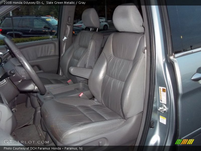 Slate Green Metallic / Gray 2008 Honda Odyssey EX-L