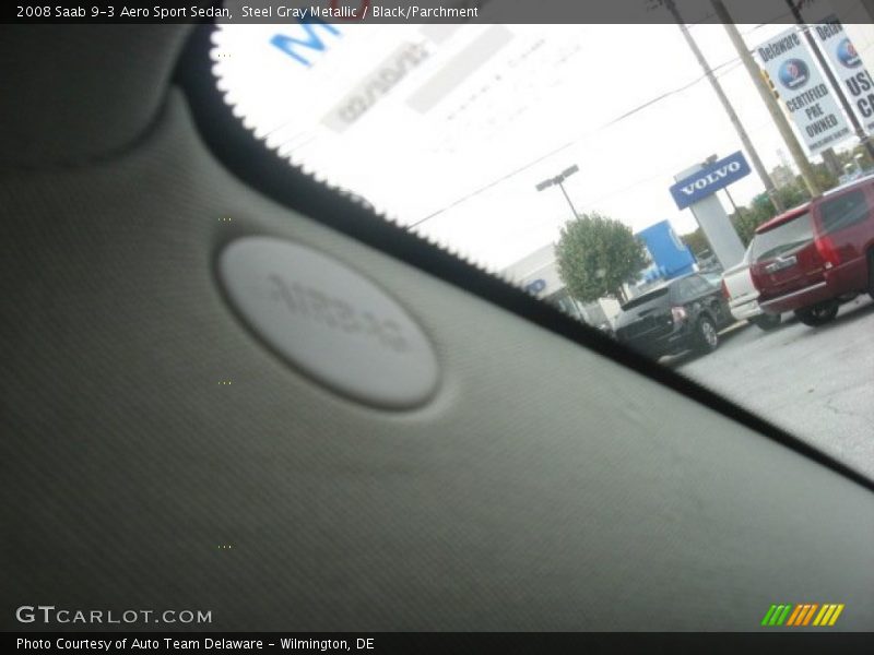 Steel Gray Metallic / Black/Parchment 2008 Saab 9-3 Aero Sport Sedan