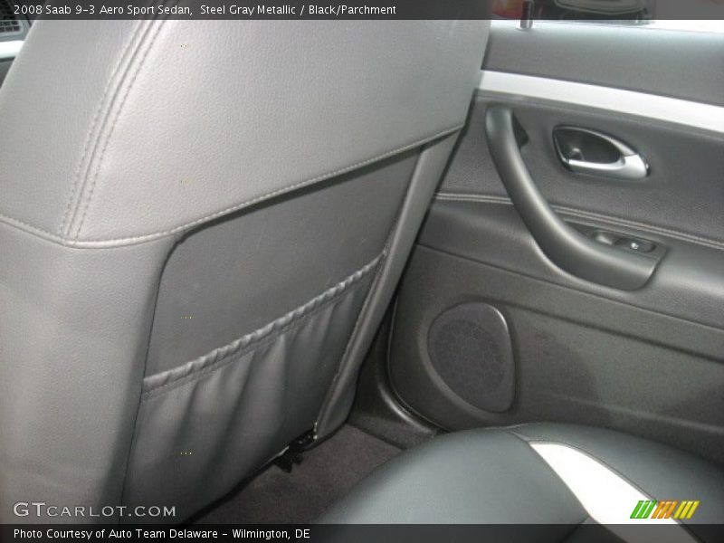 Steel Gray Metallic / Black/Parchment 2008 Saab 9-3 Aero Sport Sedan