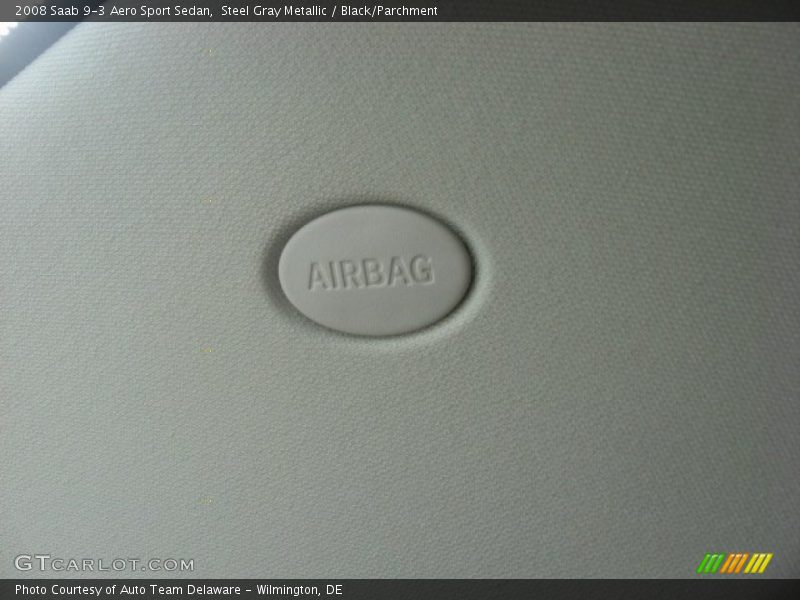Steel Gray Metallic / Black/Parchment 2008 Saab 9-3 Aero Sport Sedan