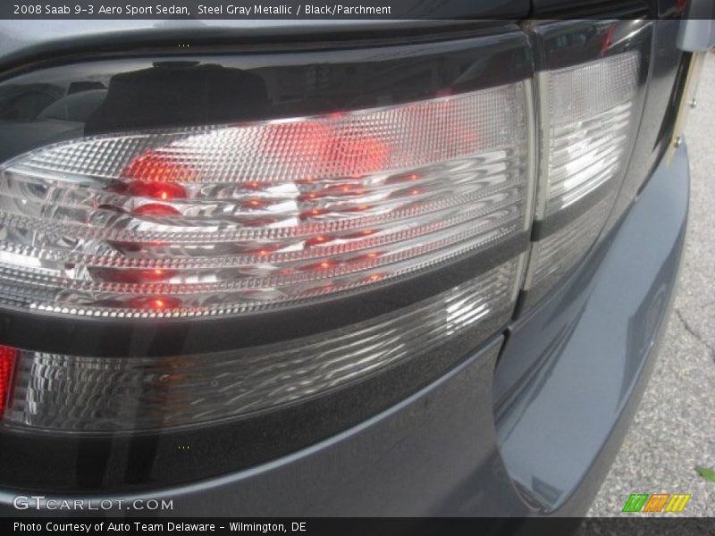 Steel Gray Metallic / Black/Parchment 2008 Saab 9-3 Aero Sport Sedan