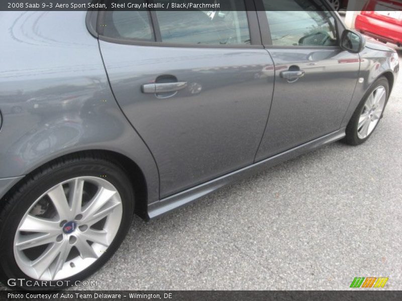 Steel Gray Metallic / Black/Parchment 2008 Saab 9-3 Aero Sport Sedan