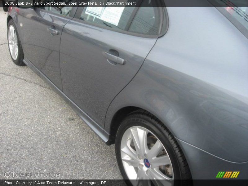 Steel Gray Metallic / Black/Parchment 2008 Saab 9-3 Aero Sport Sedan