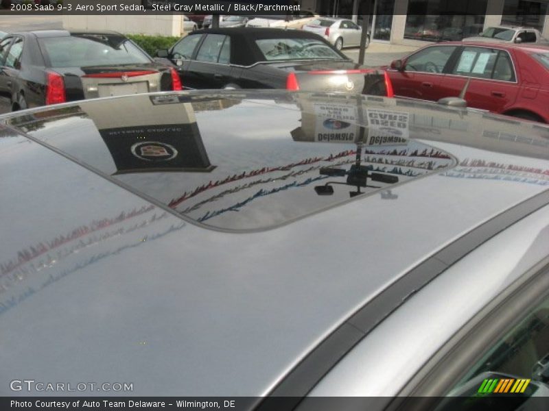 Steel Gray Metallic / Black/Parchment 2008 Saab 9-3 Aero Sport Sedan