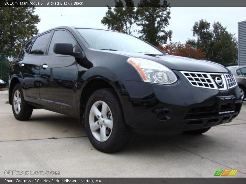 Wicked Black / Black 2010 Nissan Rogue S