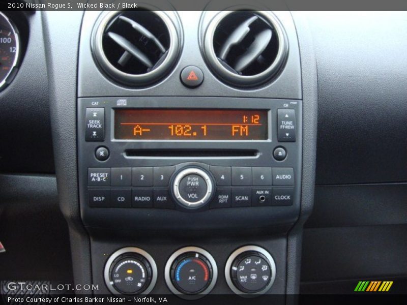 Wicked Black / Black 2010 Nissan Rogue S