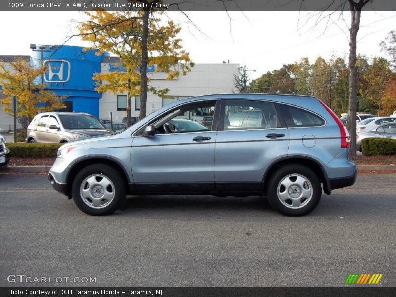 Glacier Blue Metallic / Gray 2009 Honda CR-V LX 4WD
