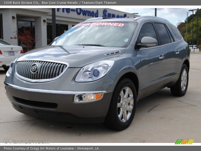 Blue Gold Crystal Metallic / Titanium/Dark Titanium 2008 Buick Enclave CXL