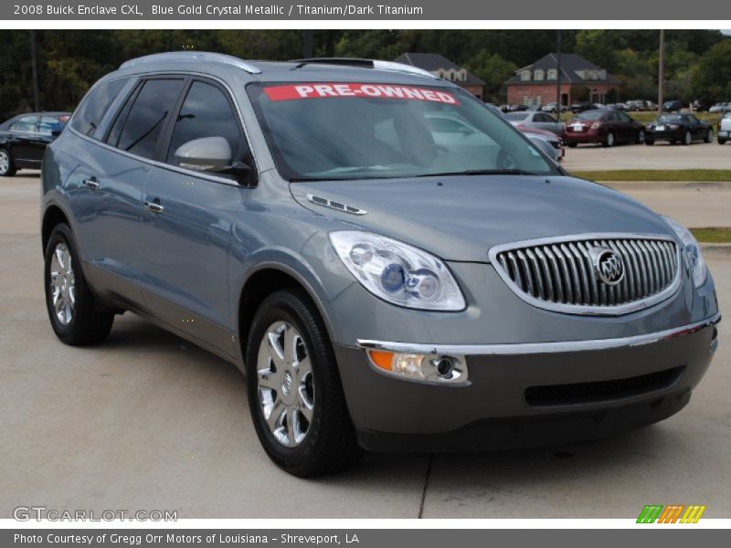 Blue Gold Crystal Metallic / Titanium/Dark Titanium 2008 Buick Enclave CXL