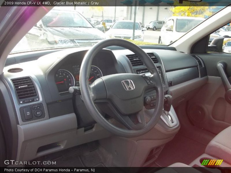 Glacier Blue Metallic / Gray 2009 Honda CR-V LX 4WD