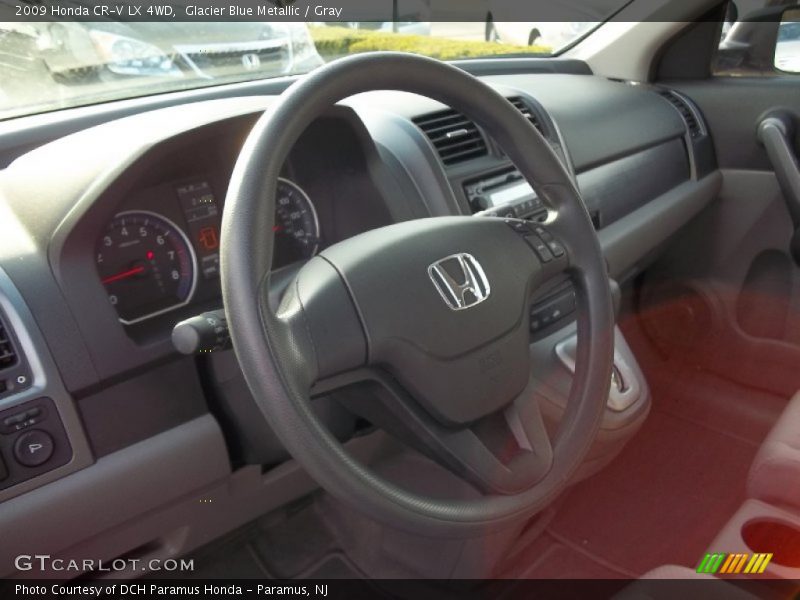 Glacier Blue Metallic / Gray 2009 Honda CR-V LX 4WD