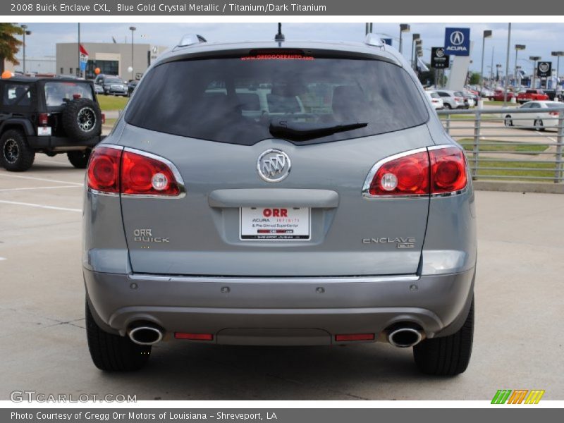 Blue Gold Crystal Metallic / Titanium/Dark Titanium 2008 Buick Enclave CXL