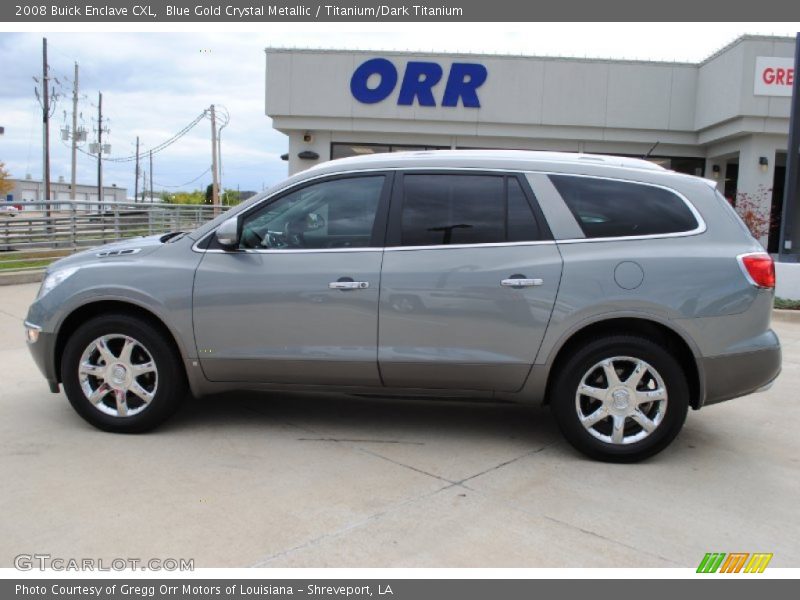Blue Gold Crystal Metallic / Titanium/Dark Titanium 2008 Buick Enclave CXL