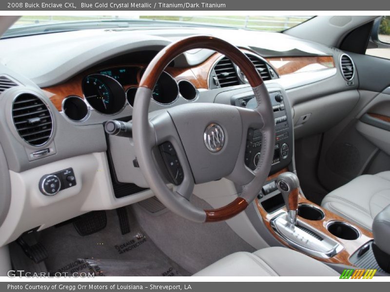 Blue Gold Crystal Metallic / Titanium/Dark Titanium 2008 Buick Enclave CXL