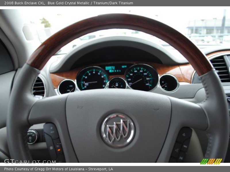 Blue Gold Crystal Metallic / Titanium/Dark Titanium 2008 Buick Enclave CXL