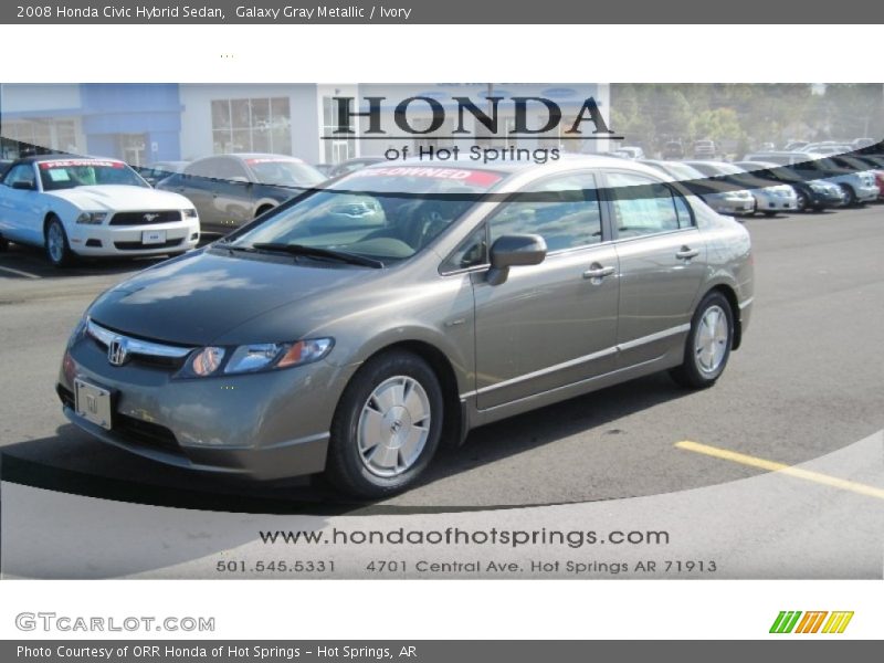 Galaxy Gray Metallic / Ivory 2008 Honda Civic Hybrid Sedan