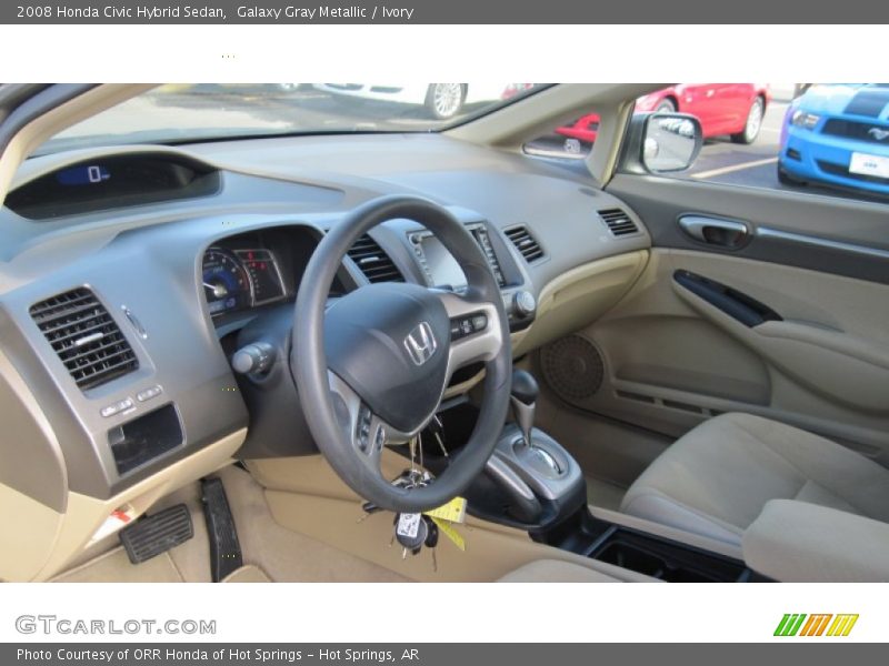Galaxy Gray Metallic / Ivory 2008 Honda Civic Hybrid Sedan