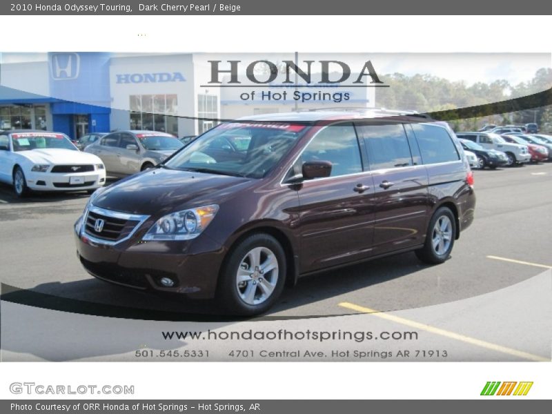Dark Cherry Pearl / Beige 2010 Honda Odyssey Touring