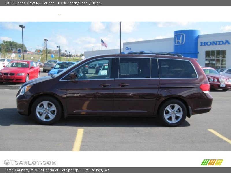 Dark Cherry Pearl / Beige 2010 Honda Odyssey Touring