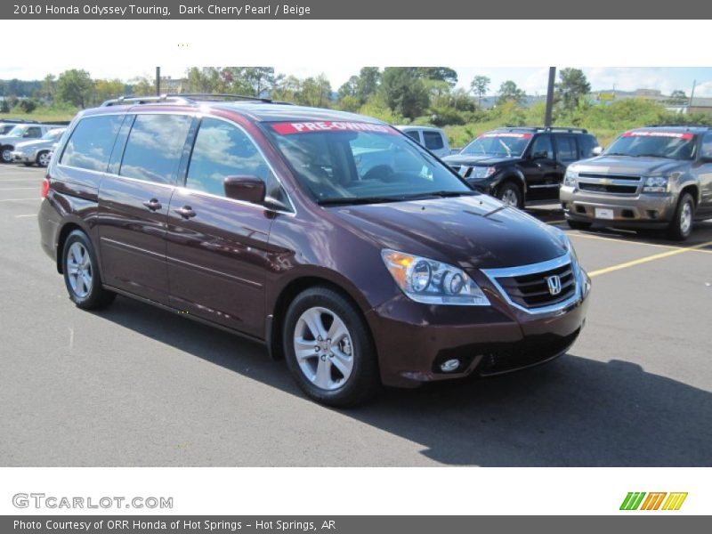 Dark Cherry Pearl / Beige 2010 Honda Odyssey Touring