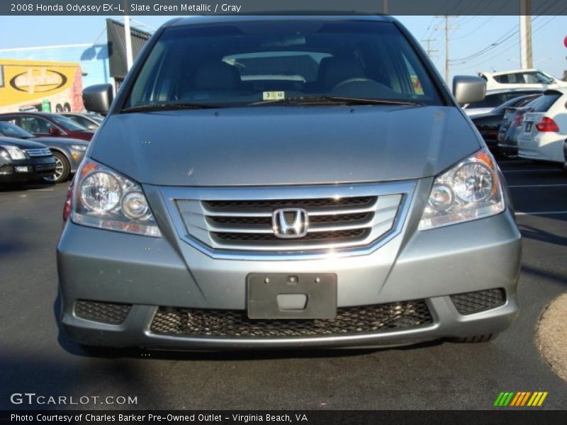 Slate Green Metallic / Gray 2008 Honda Odyssey EX-L