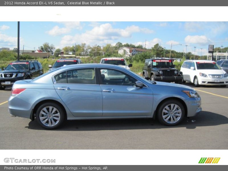 Celestial Blue Metallic / Black 2012 Honda Accord EX-L V6 Sedan