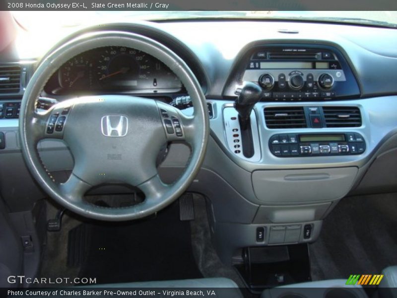 Slate Green Metallic / Gray 2008 Honda Odyssey EX-L