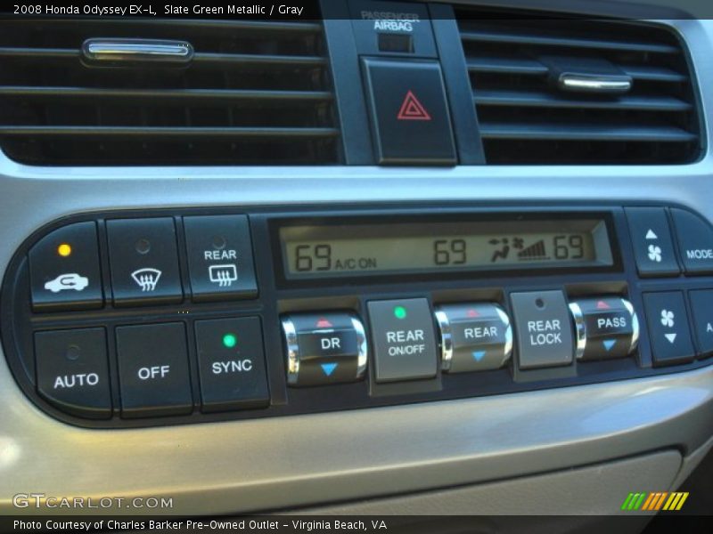 Slate Green Metallic / Gray 2008 Honda Odyssey EX-L