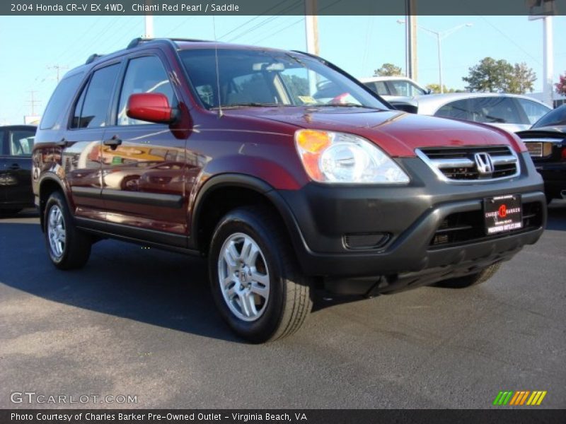 Chianti Red Pearl / Saddle 2004 Honda CR-V EX 4WD