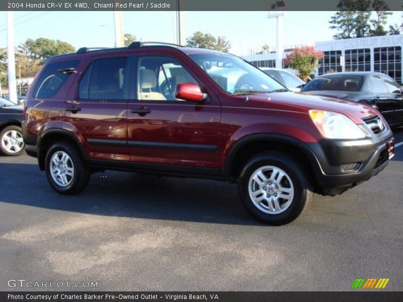Chianti Red Pearl / Saddle 2004 Honda CR-V EX 4WD