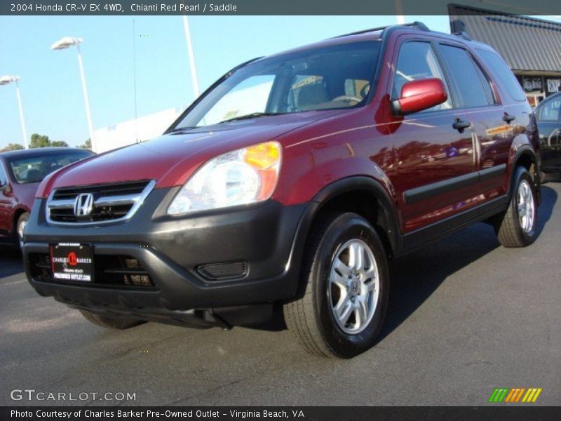 Chianti Red Pearl / Saddle 2004 Honda CR-V EX 4WD