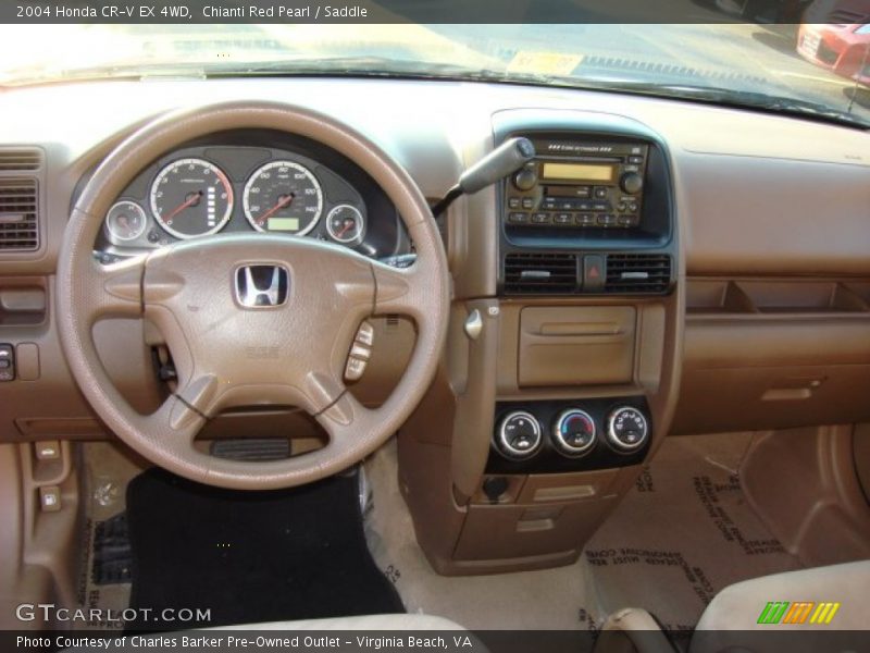 Chianti Red Pearl / Saddle 2004 Honda CR-V EX 4WD